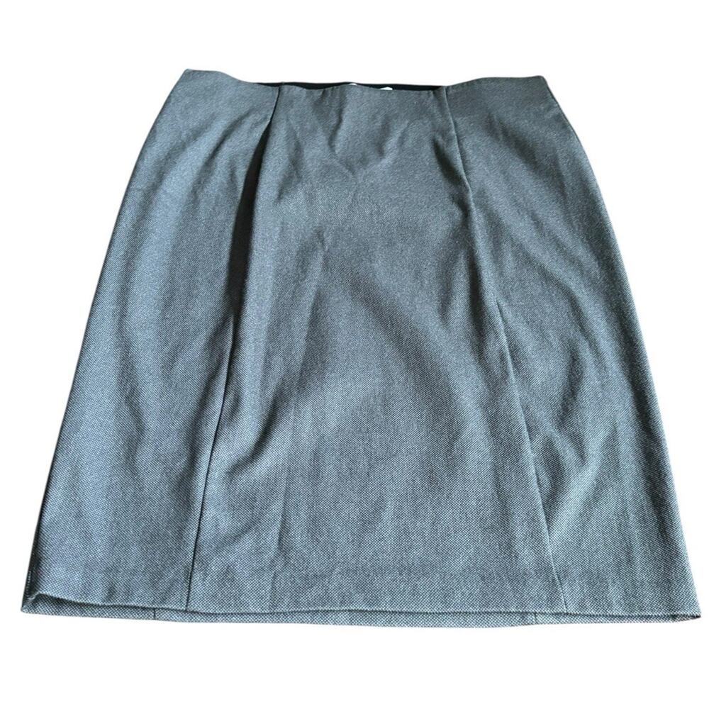 Elle Classic Skirt Simple Gray Pull On Mid‎ Length Size Large Elastic Band READ